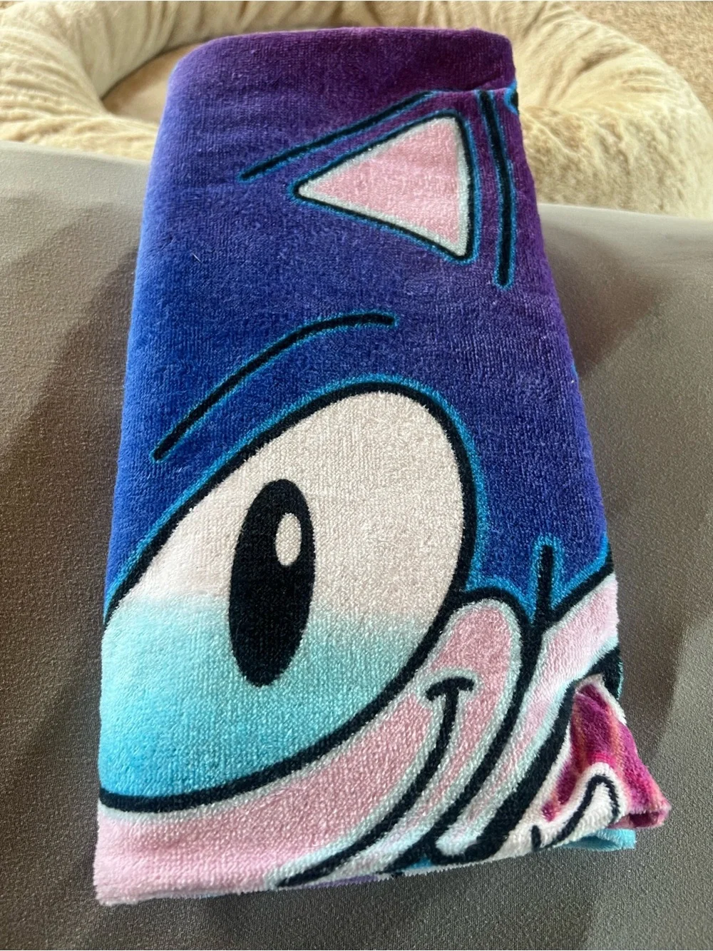 Sega Sonic The Hedgehog 28”x58” Beach Towel, 100% Cotton.  New with tag
